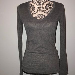 Forever 21 long sleeve low v neck